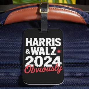 Kamala Walz Offensichtlich 2024 Harris Waltz 2024 Gepäckanhänger
