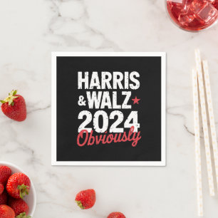 Kamala Walz Offensichtlich 2024 Harris Waltz 2024 Serviette