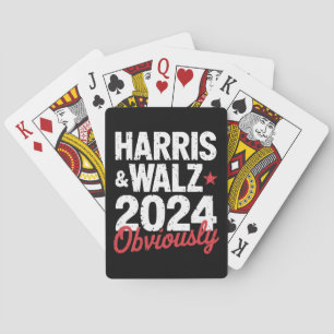Kamala Walz Offensichtlich 2024 Harris Waltz 2024  Spielkarten