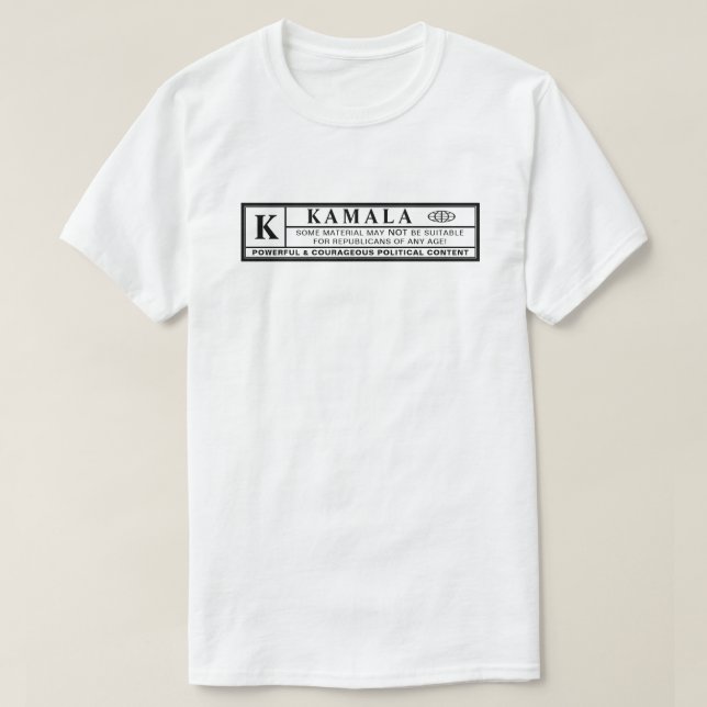 Kamala-Warnschild T-Shirt (Design vorne)