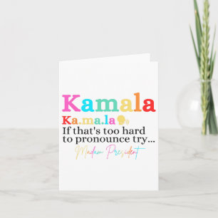 Kamala, wenn das zu schwer ist, um sich zu drücken karte