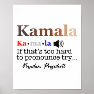 Kamala, wenn es zu schwer ist, sich auszudrücken,  poster