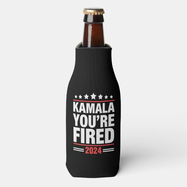 Kamala You're Fired Kamala Harris 2024 Flaschenkühler (Flaschenvorderseite)