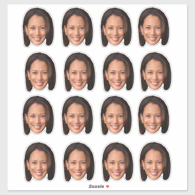 Kamalas Gesicht Funny Kamala Harris Gesicht Aufkleber (Blatt)