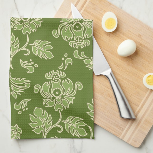 Kamaole Hawaii Tropical Floral Kitchtuch Geschirrtuch (Viertel Falte)