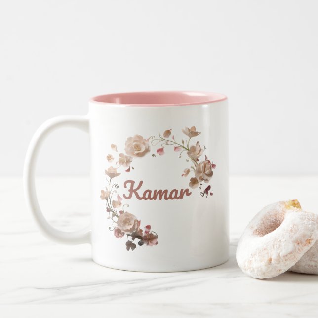 Kamar Floral Mug (Avec donut)