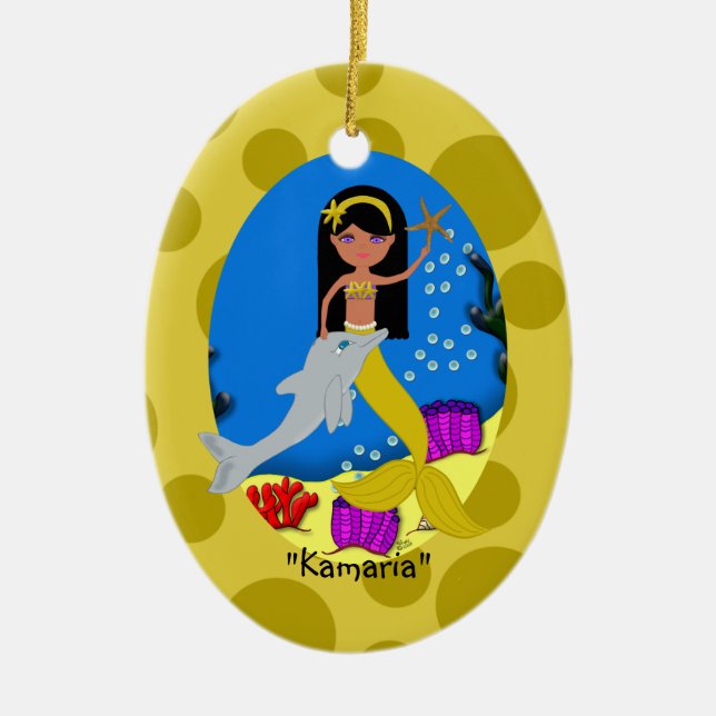 Kamaria Gold Mermaid Ornament (Vorne)