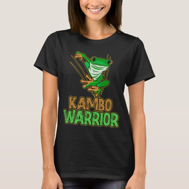 Kambo Warrior Frog Zeremonie Kräutermedizin T-Shirt (Vorderseite)