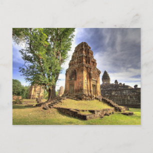 Kambodscha, Angkor. Aussicht auf den Tempel von Ba Postkarte