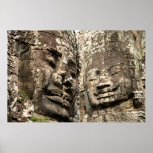 Kambodscha, Angkor Wat. Angkor Thom, Bayon Poster