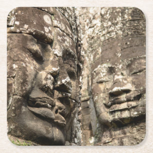 Kambodscha, Angkor Wat. Angkor Thom, Bayon Rechteckiger Pappuntersetzer