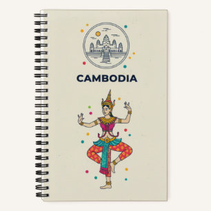 Kambodscha-Erbe & Apsara-Tänzer-Fotoarchiv Notizbuch