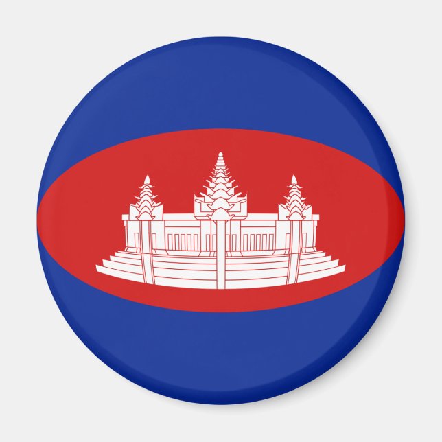 Kambodscha-Flag-Magnet Magnet (Vorne)