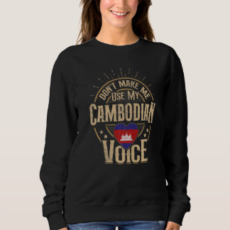 Kambodscha Flag Souvenirs für Kambodschaner Männer Sweatshirt