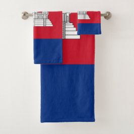 Kambodscha-Flagge Badhandtuch Set