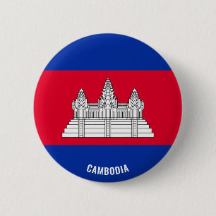 Kambodscha-Flagge Charming Patriotische Taste Button