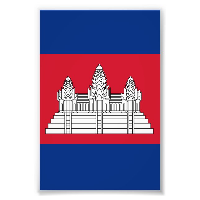 Kambodscha-Flagge Fotodruck (Vorne)