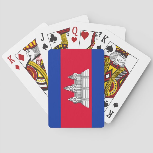 Kambodscha-Flagge: Klassische Spielkarten (Rückseite)