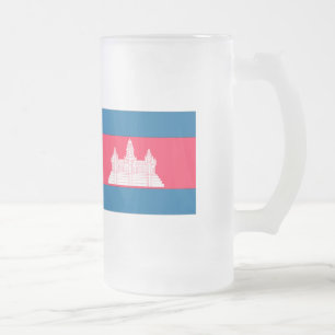 Kambodscha-Flagge Mattglas Bierglas
