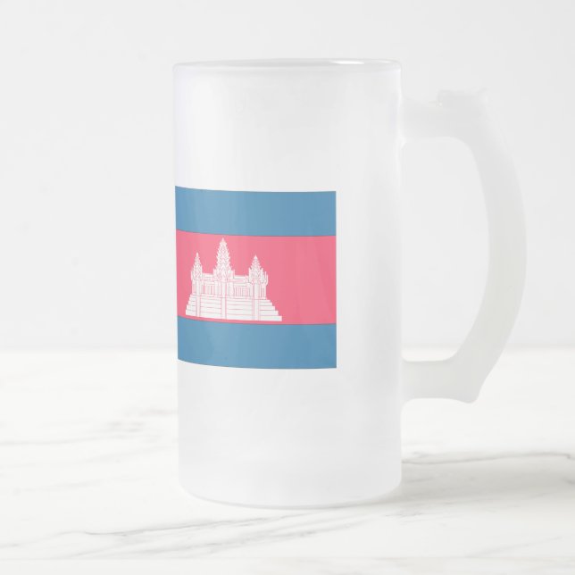 Kambodscha-Flagge Mattglas Bierglas (Rechts)