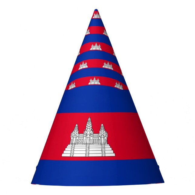 Kambodscha-Flagge Partyhütchen (Vorderseite)