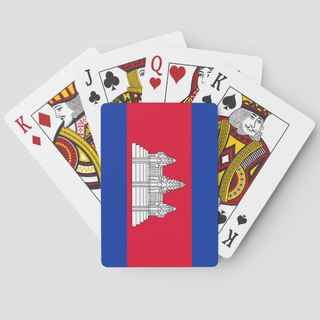 Kambodscha-Flagge Spielkarten (Rückseite)