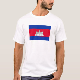 Kambodscha Flagge T-Shirt, Patriotische T-Shirts, T-Shirt