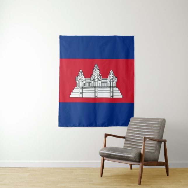 Kambodscha-Flagge Wandteppich (Beispiel)