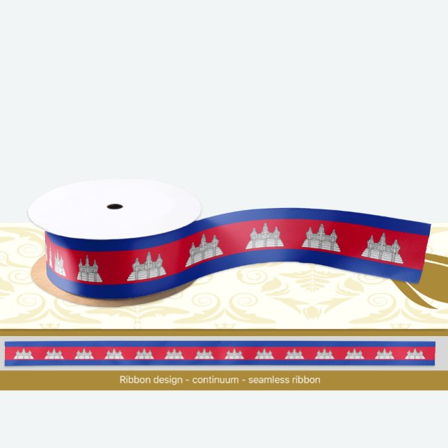 Kambodscha Flaggenbänder, Kambodscha-Mode /Sport Satinband (Von Creator hochgeladen)