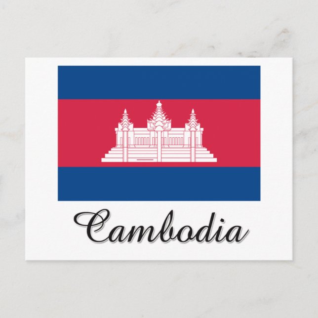 Kambodscha-Flaggengestaltung Postkarte (Vorderseite)