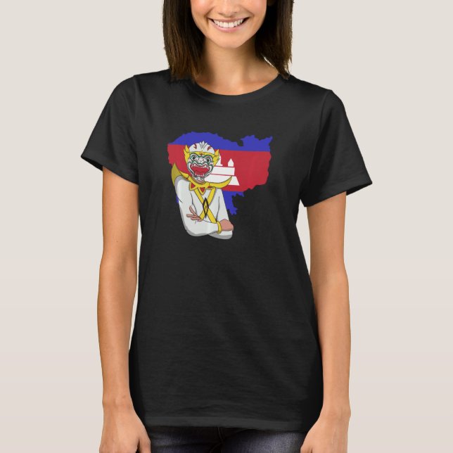 Kambodscha Kambodscha Khmer Traditioneller Tanz Re T-Shirt (Vorderseite)