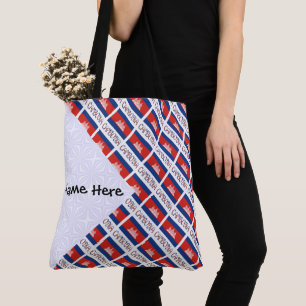 Kambodscha Kambodschanische Flagge gekachelt Perso Tasche