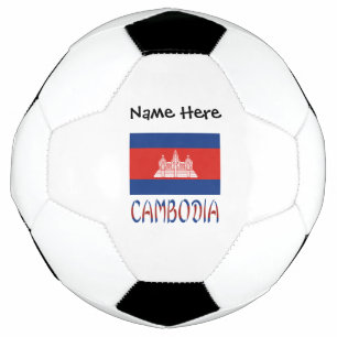 Kambodscha Kambodschanische Flagge Personalisierte Fußball