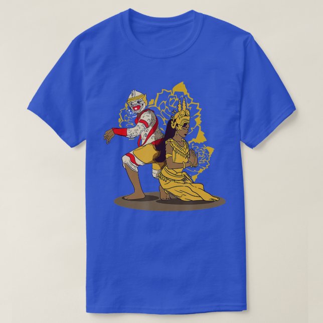 Kambodscha Kambodschanischer Khmer Traditionstanzr T-Shirt (Design vorne)