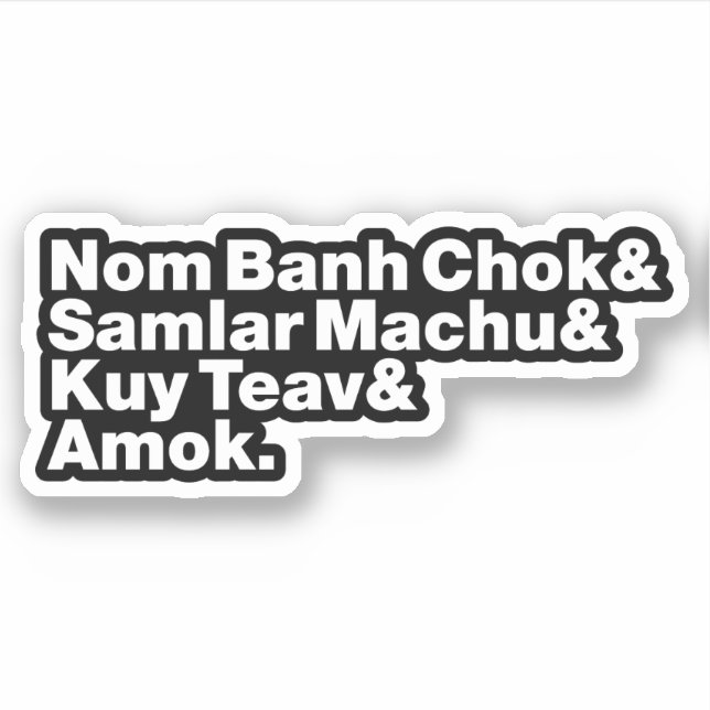 Kambodscha/Khmer Street Food Aufkleber (Vorderseite)