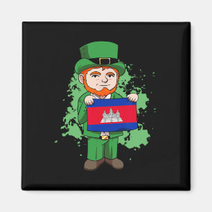 Kambodscha Proud Kambodschanische Flagge St. Patri Magnet