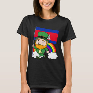 Kambodscha Proud Kambodschanische Flagge St. Patri T-Shirt