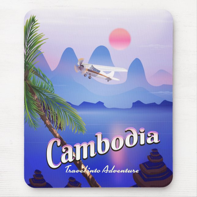 Kambodscha 'Reise ins Abenteuer' Mousepad (Vorne)