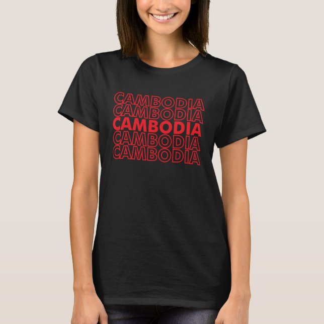 Kambodscha Retro Asia Trip T-Shirt (Vorderseite)