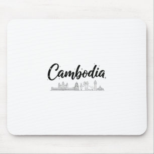Kambodscha Skyline Reise Urlaub Outfits Mousepad