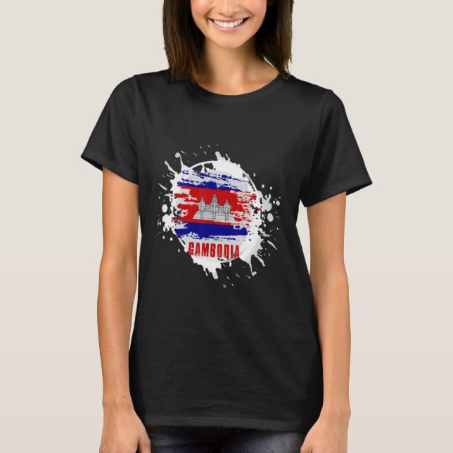 Kambodscha Splash T-Shirt (Vorderseite)