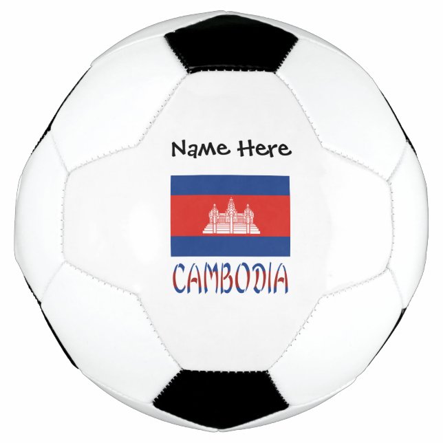 Kambodscha und Kambodscha mit Ihrem Namen Fußball (Vorderseite)