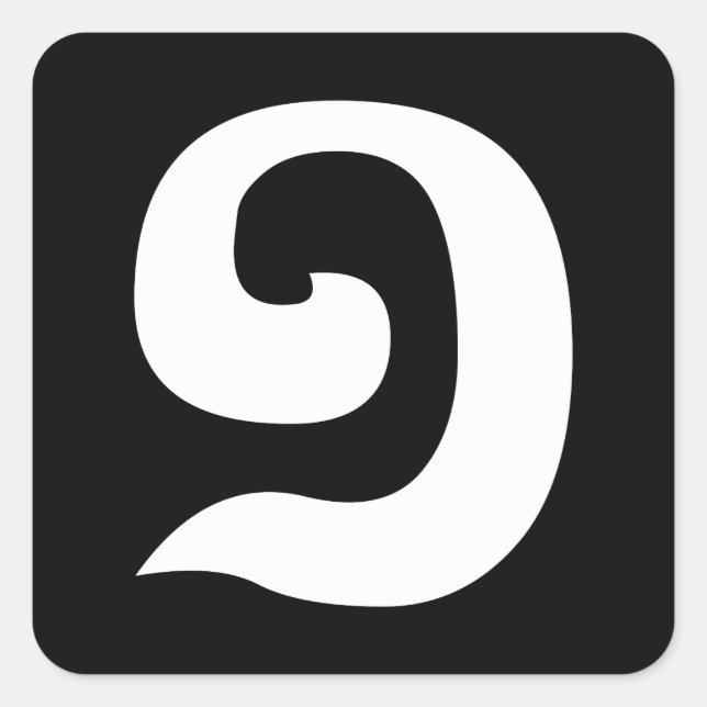 Kambodschanisch Nummer 1 / Eins / ១ (Mulah, a. a.  Quadratischer Aufkleber (Vorderseite)