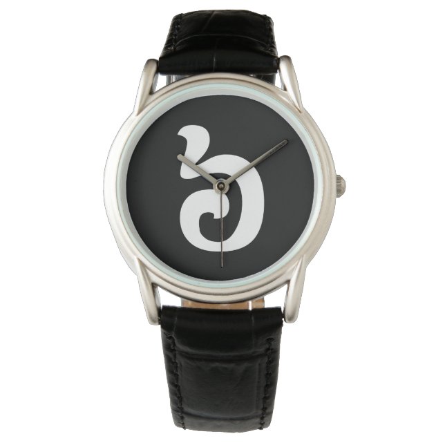 Kambodschanisch Nummer 6 / Sechs / ៦ (Pram Mulah)  Armbanduhr (Vorderseite)