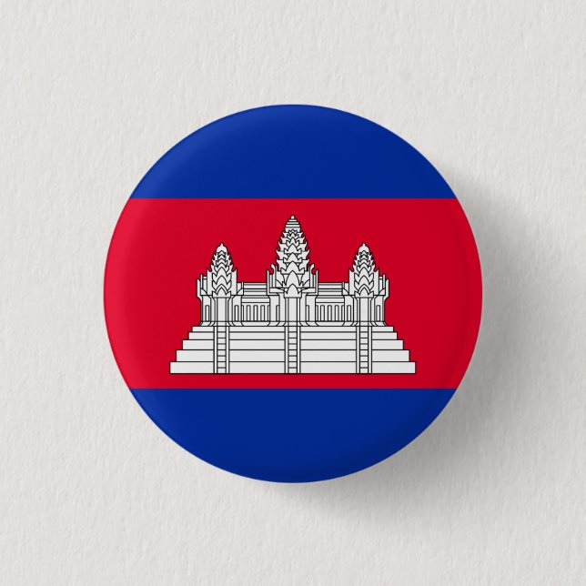 Kambodschanische Flagge, Flagge Kambodschas Button (Vorderseite)