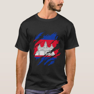 Kambodschanische Flagge Kambodscha T-Shirt