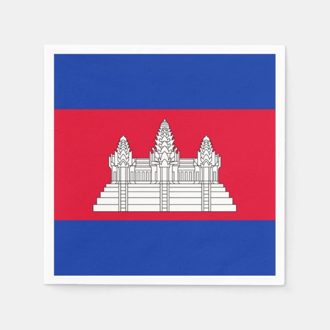 kambodschanische Flagge Serviette (Vorderseite)
