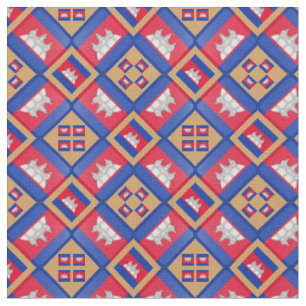 Kambodschanische Flagge & Trendy Kambodscha Fabric Stoff