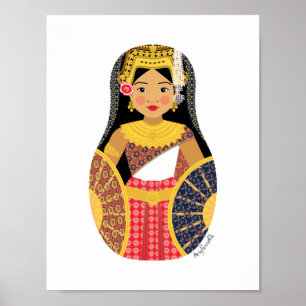 Kambodschanischer Matrjoschka-Plakat Poster