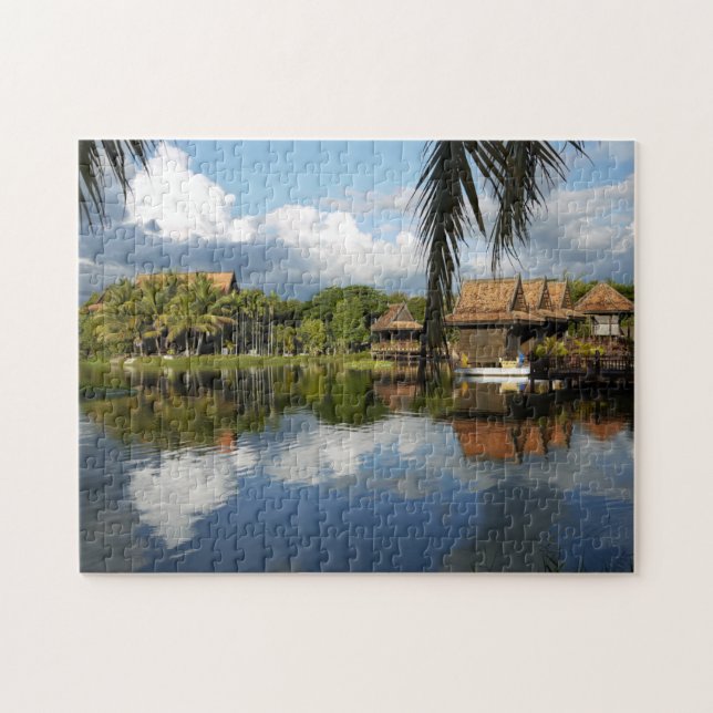Kambodschanisches kulturelles Dorf-Puzzlespiel (Horizontal)